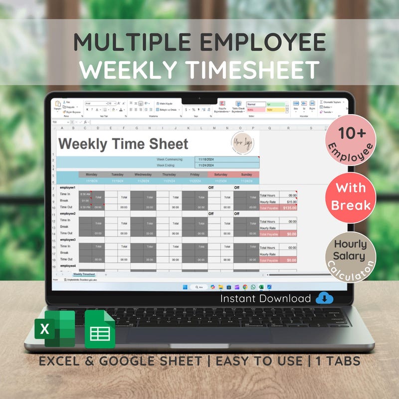 Timesheet Spreadsheet Excel