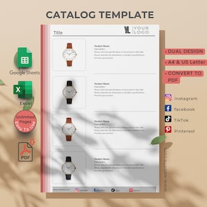 Modelo de folha de linha de atacado | Modelo de catálogo de negócios | Lista de produtos Etsy | Lista de preços de atacado | Tabela de atacado de joias de velas