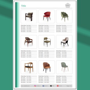 Catalog Template of the Product in Excel Format 4 Different - Etsy