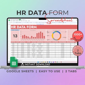 HR Employee Dashboard Template: Google Sheets Data Tracker