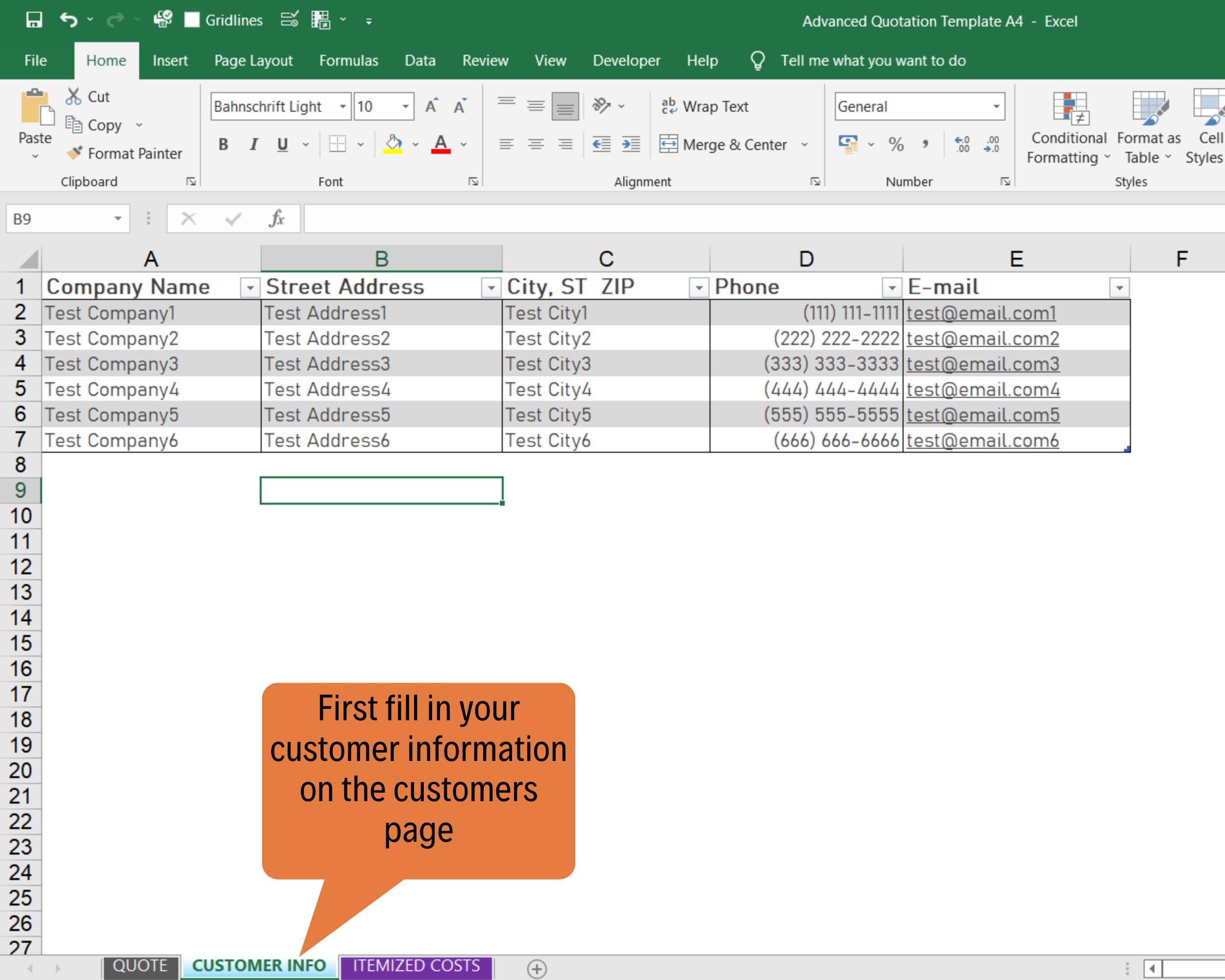 Advanced Quote Template Google Sheets Excel PDF - Etsy