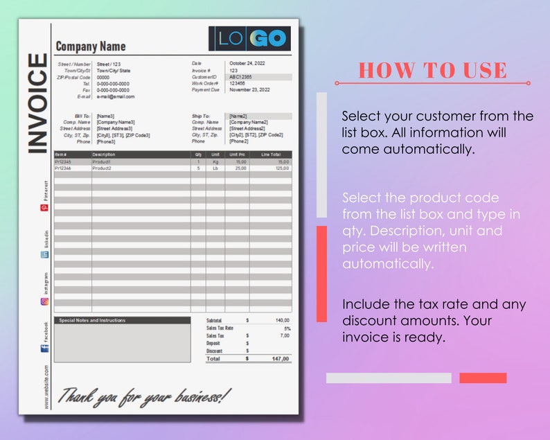 Invoice Statement Design Advanced Invoice and Statement Template, Selected From Customers and ...