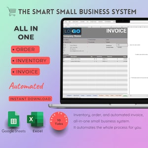 excel and google sheets, smart bookkeeping tools. order, inventory and invoice all in one.