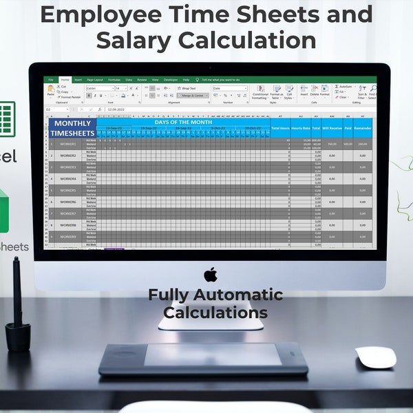 Employee Time Sheets Etsy
