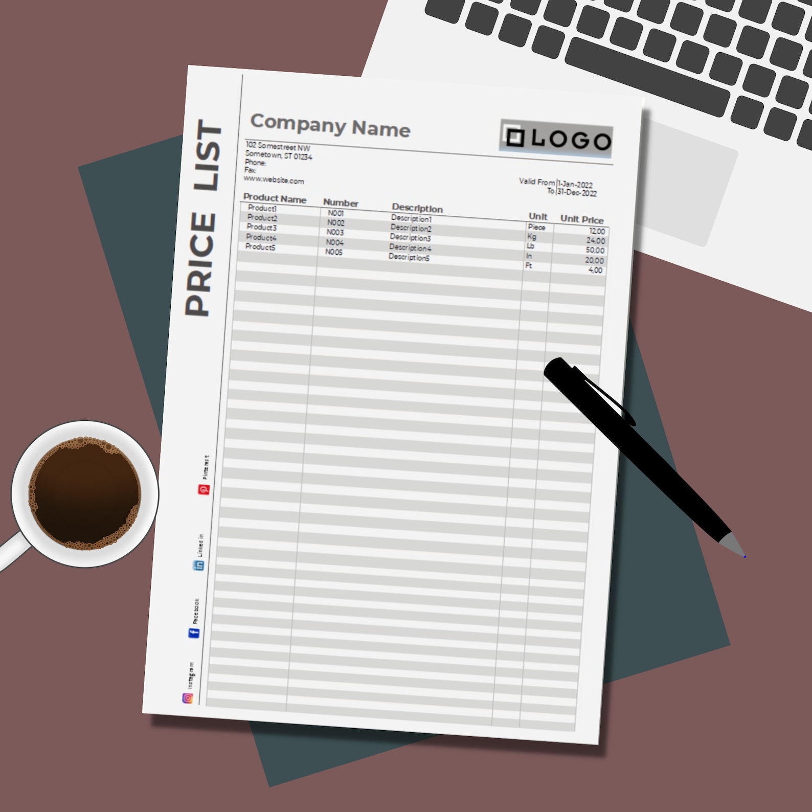 Price List Template Google Sheets Microsoft Excel PDF Etsy Price List Template Google Sheets Microsoft Excel PDF Etsy