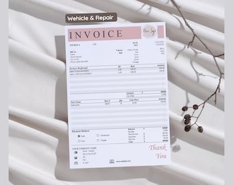 Editable Vehicle Repair Invoice Template: Excel & Google Sheets (A4/US Letter)