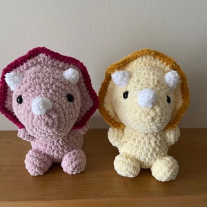 Crochet Triceratops Plushie
