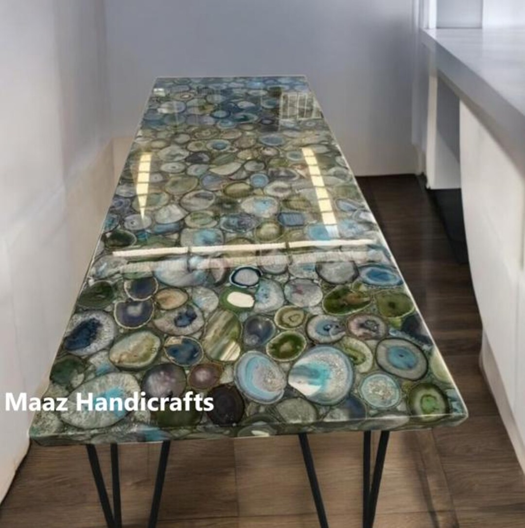 Agate Table Agate Stone Table Top, Agate Stone Dining Table Top, Luxury Handmade ...