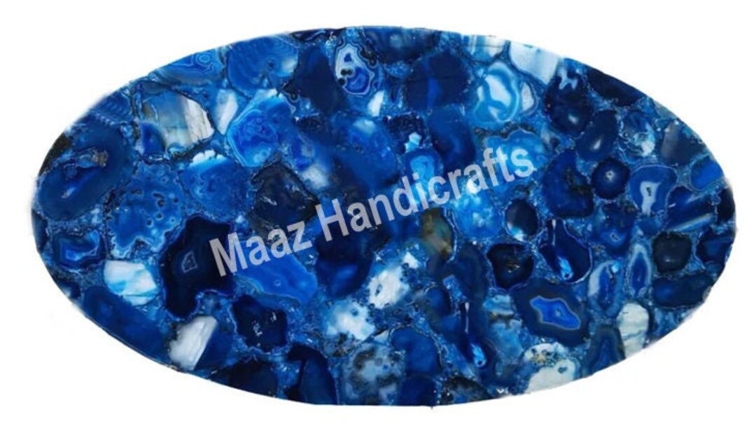 Stone Coffee Table, Natural Stone Table, Blue Agate Dinning Table