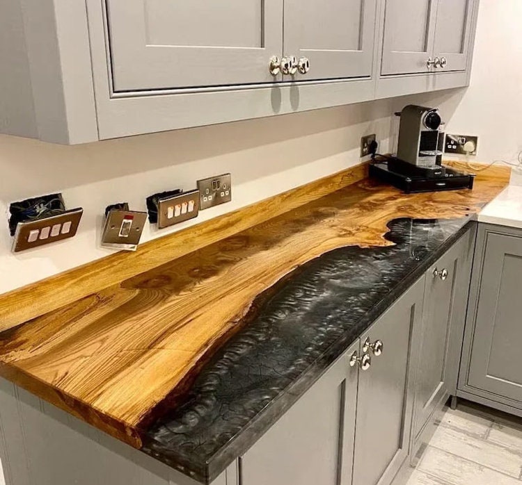 Epoxy Kitchen Countertop Wood Kitchen Slab Epoxy Kitchen Table Epoxy