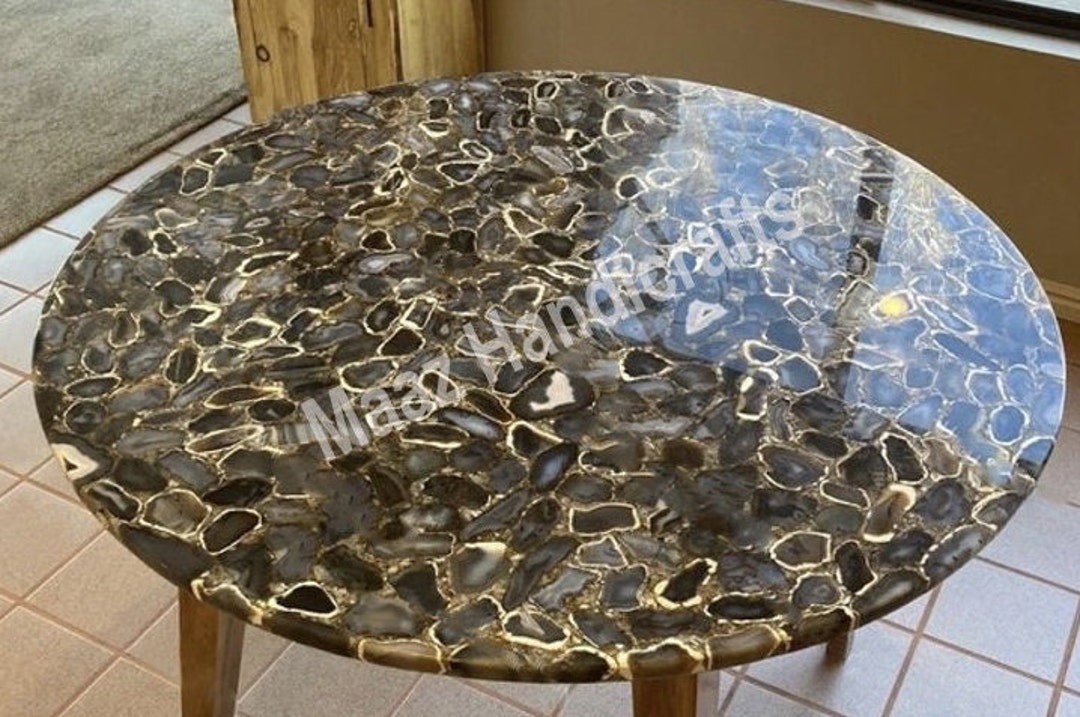 Wild Agate Stone Table Top, Coffee Table, Dining Table, Office Table, Agate Console Table