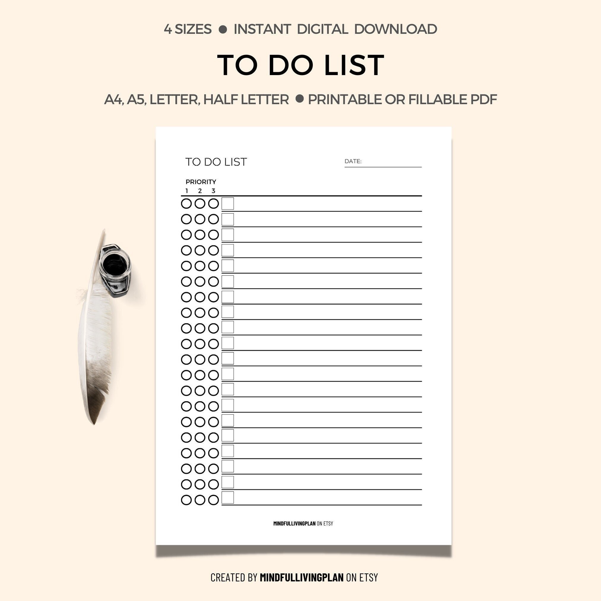 To Do List Priority, Printable to Do List, to Do List Template ...