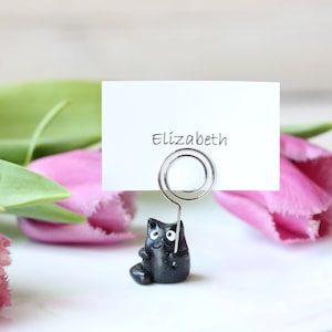 Black Cat Place Card Holders for Party, Wedding Names Cards Holders, Table Number Holder, Photo Holder, Wedding Supplies Price Tag Holders
