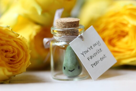Pear-fection in a Bottle: Personalized Messages of Love and Friendship Pear Gift Mother's Father's Parent's Day Funny Gift Customized Preset