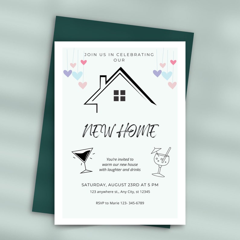 Simple House Warming Party Invitation, Modern Housewarming Party Invite ...