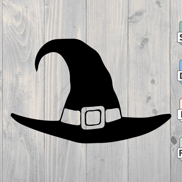 Witch Hat SVG Cut File, Cricut Halloween SVG, Silhouette, Cricut, Digital download - svg, dxf, eps, png