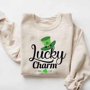 Lucky Charm Sweatshirt, Lucky Season Shirt, Shamrock, Lucky Shirt, St. Patrick&#39;s Day Gift, Drinking Sweater, St. Patrick&#39;s Day Shirt