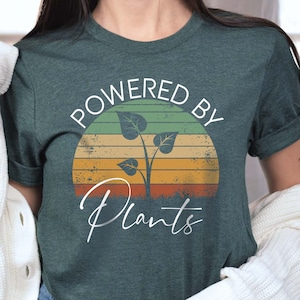Vintage Powered By Plants Shirt Vegan Vegetarian Vintage Powered By Plants Shirt Vegan Vegetarian