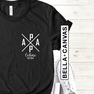 Custom Dad Shirt with Name and Year, Father T-Shirt, Dad Pregnancy Announcement, Father&#39;s Day Personalised Gifts, Father&#39;s Day Gift Idea