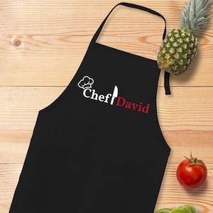 Apron for Men, Custom Chef Apron, Birthday Gift for Men, Father&#39;s Day Gift, Unisex Apron, Gift for Him, Kitchen Apron, Housewarming Gift