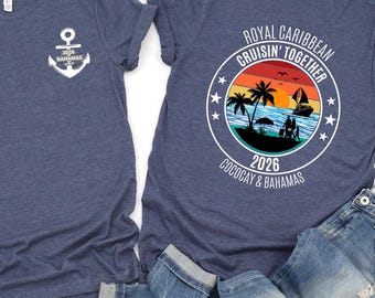 Caribbean Cruise Shirts, Custom Caribbean Cruise Shirt, Front Back Custom Family Cruise Shirts, Family Matching Cruise Shirt, Group Cruise