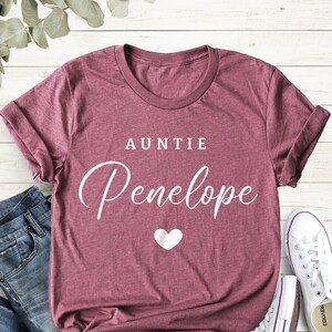 Aunt Shirt, Custom Aunt Name Shirt, Gift for Aunt, Custom Auntie Shirt, Aunt Pregnancy Announcement, Aunt Shirt Personalized, New Aunt Gift