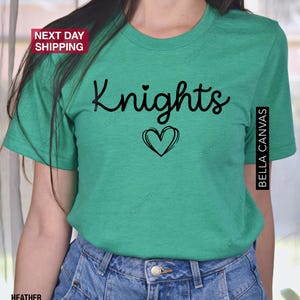 Custom Team Name T-Shirt with Heart - School Spirit Wear