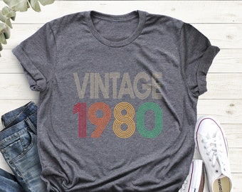1980 Retro Shirt, 46th Birthday Gift For Men, Vintage 1980 Shirt, Classic 1980 Shirt, 46th Birthday Woman Shirt, Born In 1980 Shirt