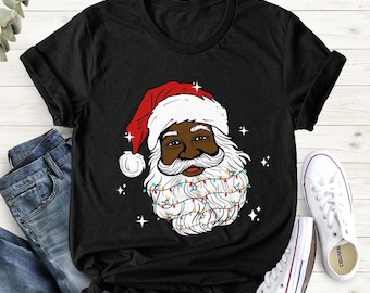 Funny Santa Claus Shirt, Santa Claus Tee, African American Christmas Tee, African American Santa Shirt, Xmas Gift Shirt, Christmas Tee