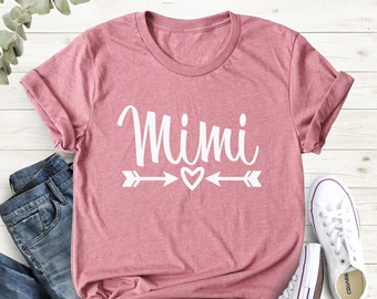 Mimi Heart Shirt, Funny Mimi Shirt, Grandma Gift, Mimi Life Shirt, Mimi Birthday Gift, Blessed Mimi Shirt, Mother's Day Shirt , Mimi Gift