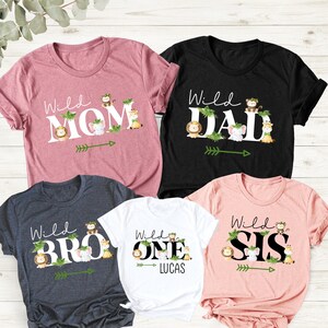 Family Safari Matching Shirts, Birthday Zoo Shirts, Two Wild, Wild One, Wild One Birthday, Mom and Dad Wild Shirt, Wild Safari Shirts
