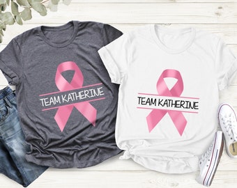 Breast Cancer Awareness Shirt, Custom Breast Cancer T-shirt, Motivational Tee, Personalized Team Cancer T-shirt, Cancer Support Team Shirts