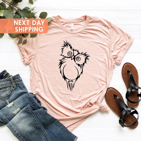 Owl Shirts, Cute Owl T shirt, Cute Animal Shirt,Forest Shirt, Birds of Prey Tshirt, Shirts for Women, Gift for Animal Lover, Birding Shirt