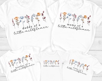 Wildflower Mommy and Me Birthday Shirts, Wildflower Birthday, Family Wildflower Shirts, Girl Boho Birthday Party, Wildflower Birthday Outfit
