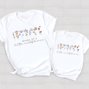 Wildflower Mommy and Me Birthday Shirts, Wildflower Birthday, Family Wildflower Shirts, Girl Boho Birthday Party, Wildflower Birthday Outfit