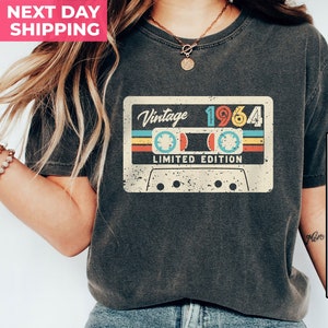 61st Birthday Shirt, Vintage 1964 Limited Edition Cassette T-Shirt, 61st Birthday Gift For Women, 61st Birthday Gift, 61st Birthday Men