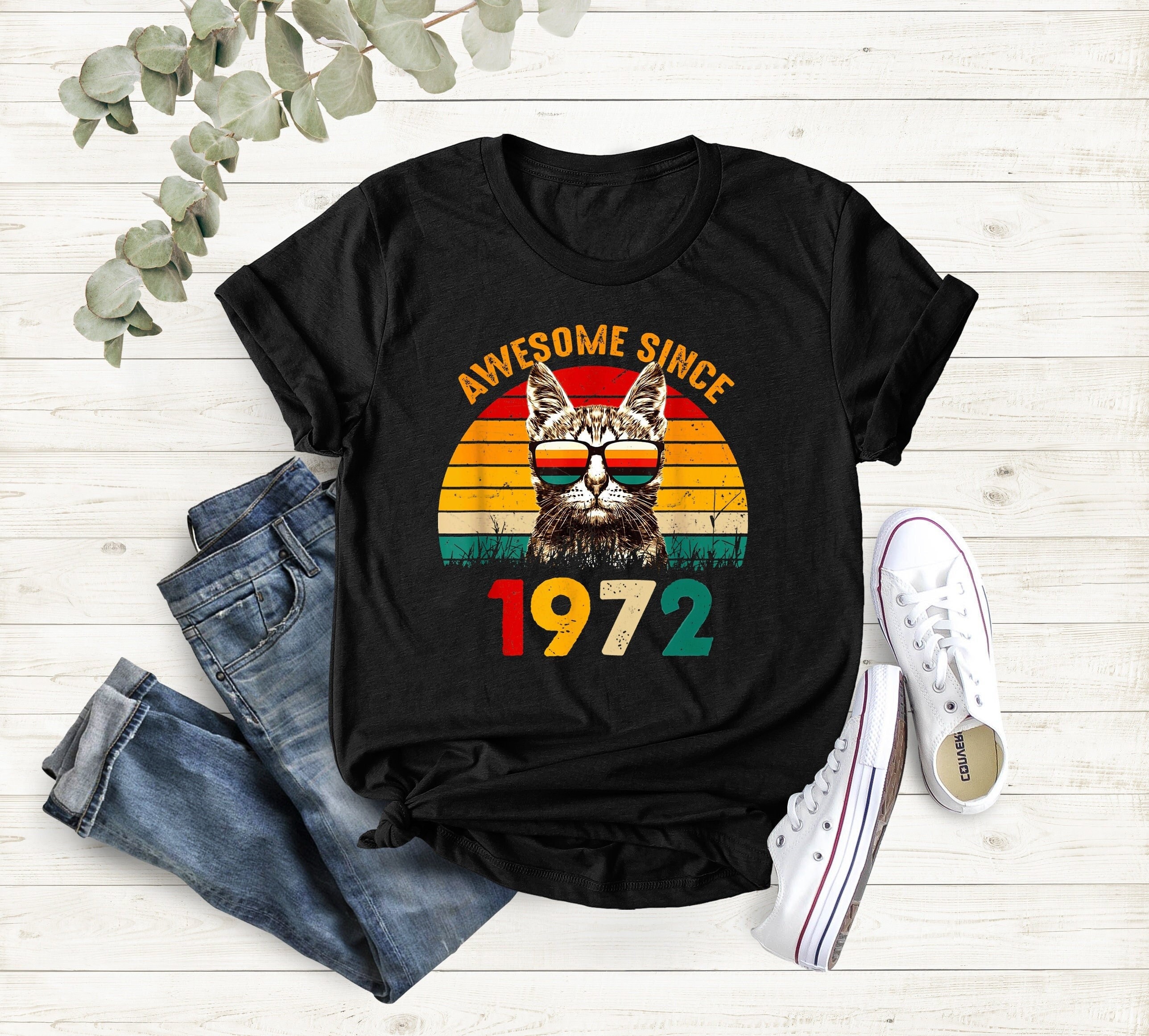 53rd Birthday Shirt For Men – Vintage 1972 Original Parts Retro Design, Customizable - View #8