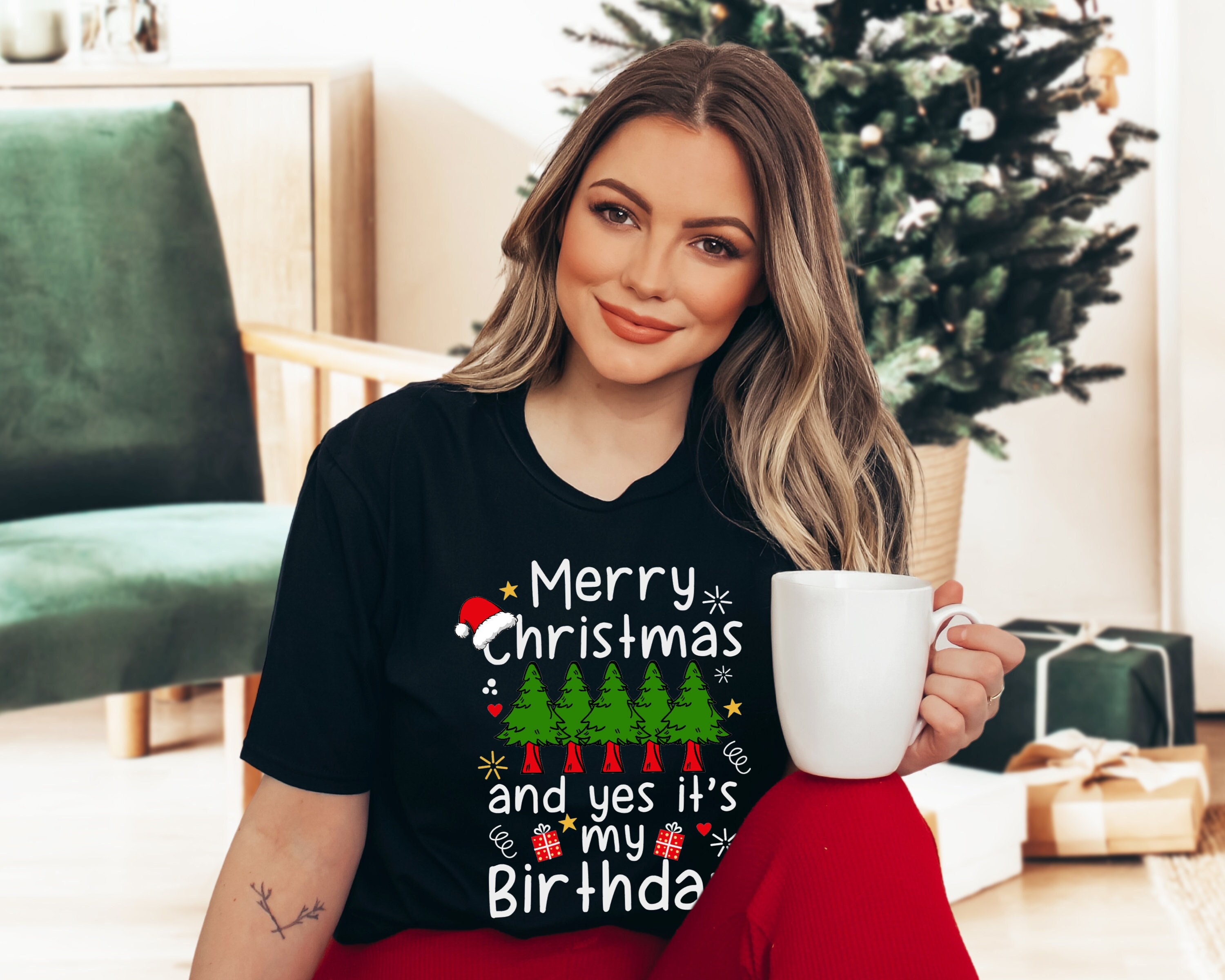 Christmas Birthday Shirt, Merry Christmas And Yes It's My Birthday Tee, Funny Xmas Santa Birthday Gift, New Year Shirt, Christmas Shirts