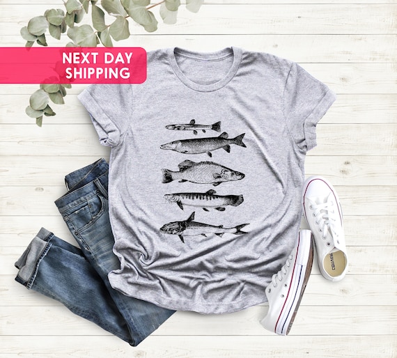 Cotton Fishing Shirt,Cute Fish Shirt, Catfish Shirt, Womens Fishing Gifts, Fishing Shirt,Fishing Lover T-Shirt, unisex Freshwater Fish Shirt