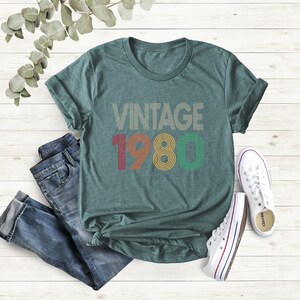 1980 Retro Shirt, 46th Birthday Gift For Men, Vintage 1980 Shirt, Classic 1980 Shirt, 46th Birthday Woman Shirt, Born In 1980 Shirt image 4