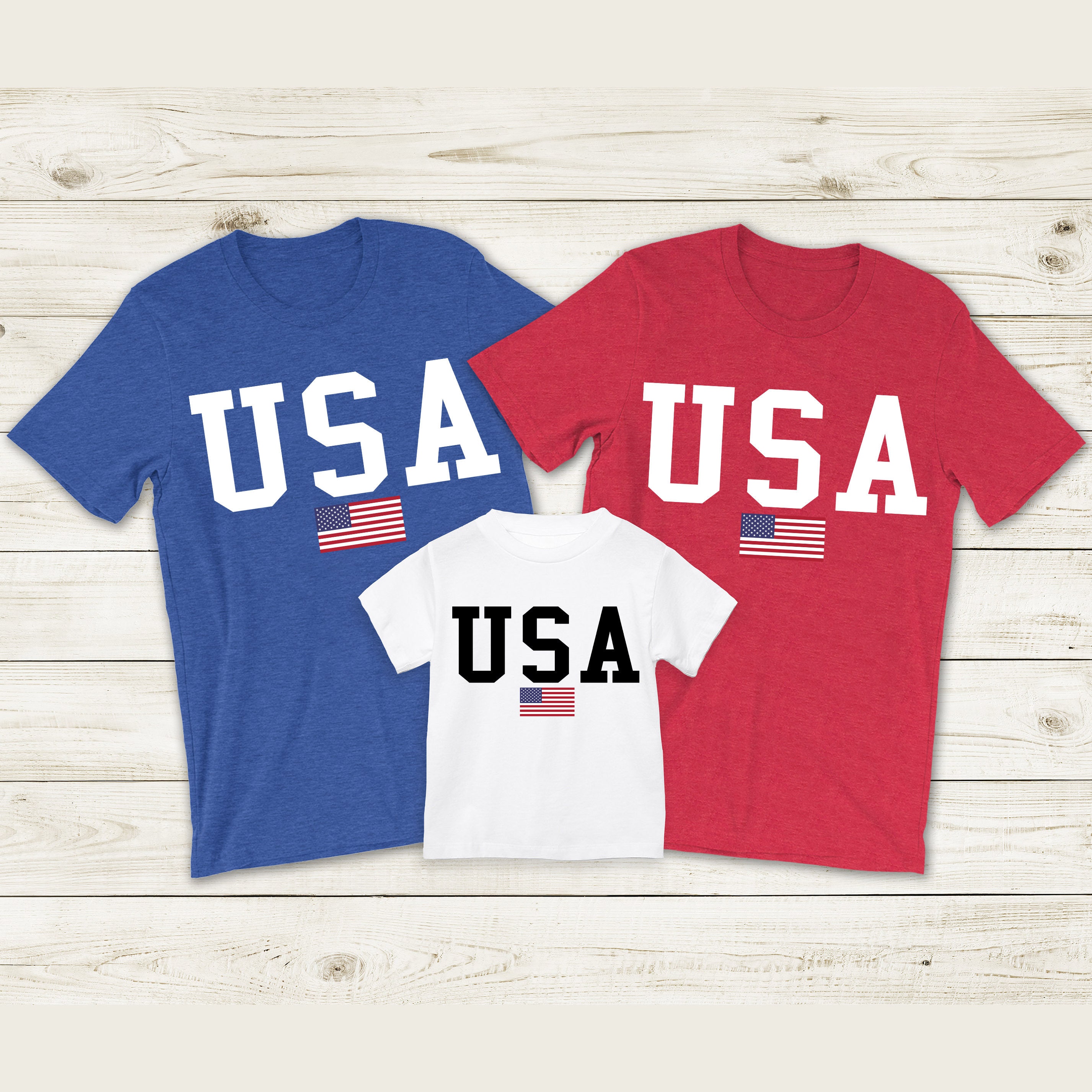 Family USA Flag Shirt, 4th of July Shirt, Usa Flag Tee, USA Flag Family Matching Fourth of July Shirts for Adults, Kids and Toddlers