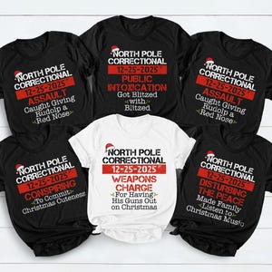 Kundenspezifisches Nordpol-Korrektur-Hemd, Nordpol-Korrektur-Familien-Matching, lustige Gruppe Weihnachten, kundenspezifische Weihnachts-T-Shirts, passende Familie