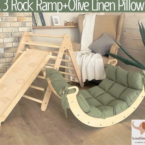 BEST OFFER! Climbing Arch with Pillow Climbing Triangle Set Montessori Climber Set Kletterdreieck, Kletterbogen mit kissen Indoor Playground