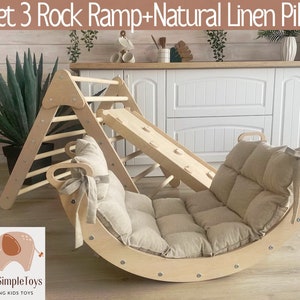 Montessori Climbing Arch Set with Ramp & Cushion: Toddler Gym Toy