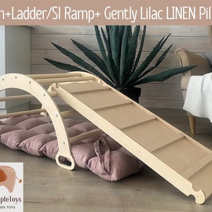 Ensemble d'escalade avec coussin et arche pour tout-petits et cadre d'escalade triangulaire Montessori pour bébé kletterdreieck kletterbogen mit kissen ARCH+LADDER RAMP