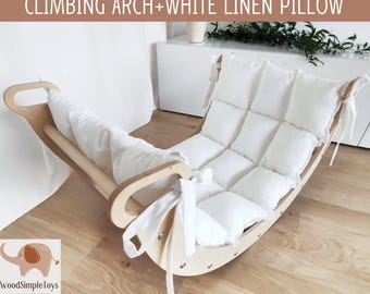 Montessori Climbing Arch with Ramp & Pillow: Kids' Play Gym