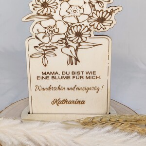 Karte zum Muttertag aus Holz / Muttertagskarte / Muttertag / Karte / Holzartikel / Holz / Familie