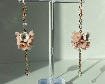 Flower Bouquet Earrings / Handmade / Polymer Clay
