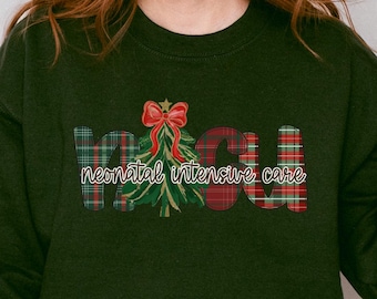 Christmas NICU Nurse Sweatshirt Neonatal Intensive Care Unit Holiday Crewneck Cute NICU Nurse Appreciation Gift, Neonatal Christmas Sweater