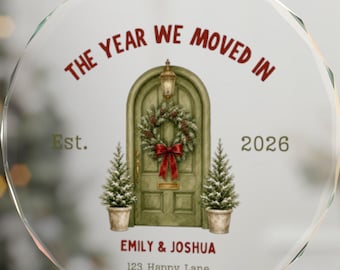 Personalized First Place Together Ornament, The Year We Moved In Moving In Together Gift, First Apartment Christmas, Custom Couple Home Gift
